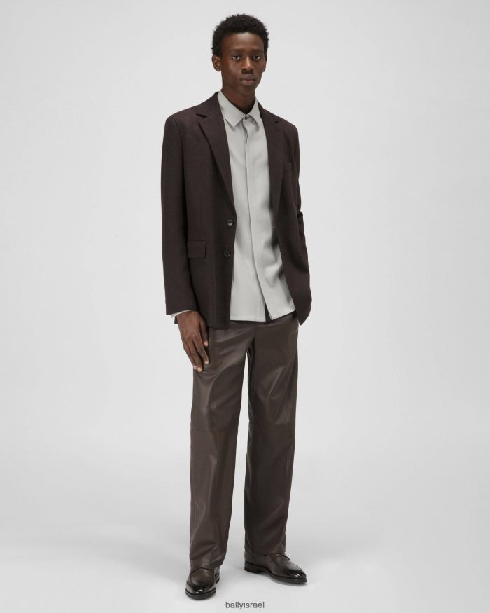 ירוק Bally מכנסי עור סקובר גברים הַנעָלָה AS12D955