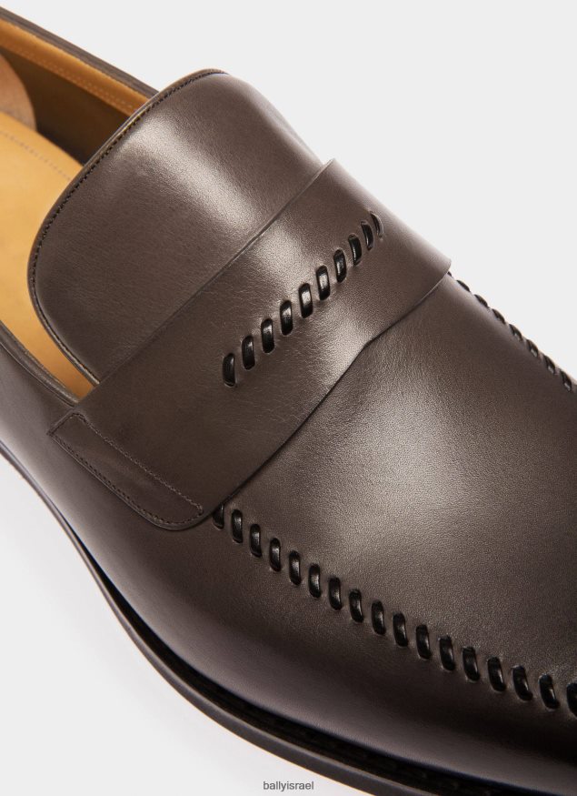 ירוק Bally מכנסי עור סקובר גברים הַנעָלָה AS12D955