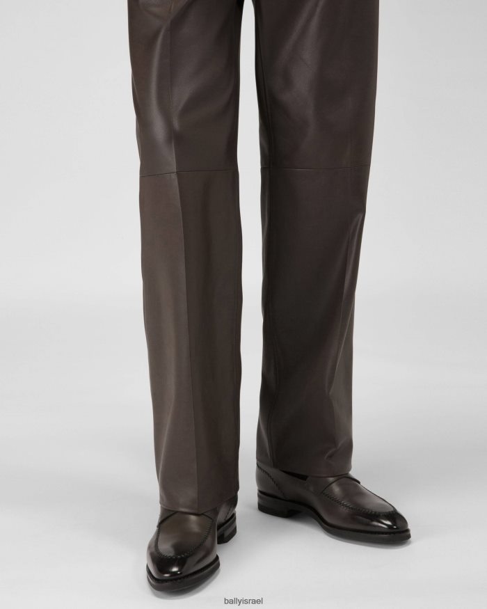 ירוק Bally מכנסי עור סקובר גברים הַנעָלָה AS12D955