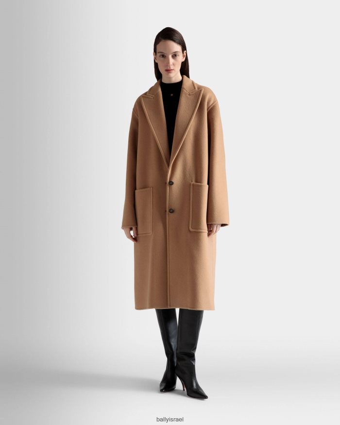 חום Bally מעיל חד חזה נשים הַלבָּשָׁה AS12D95