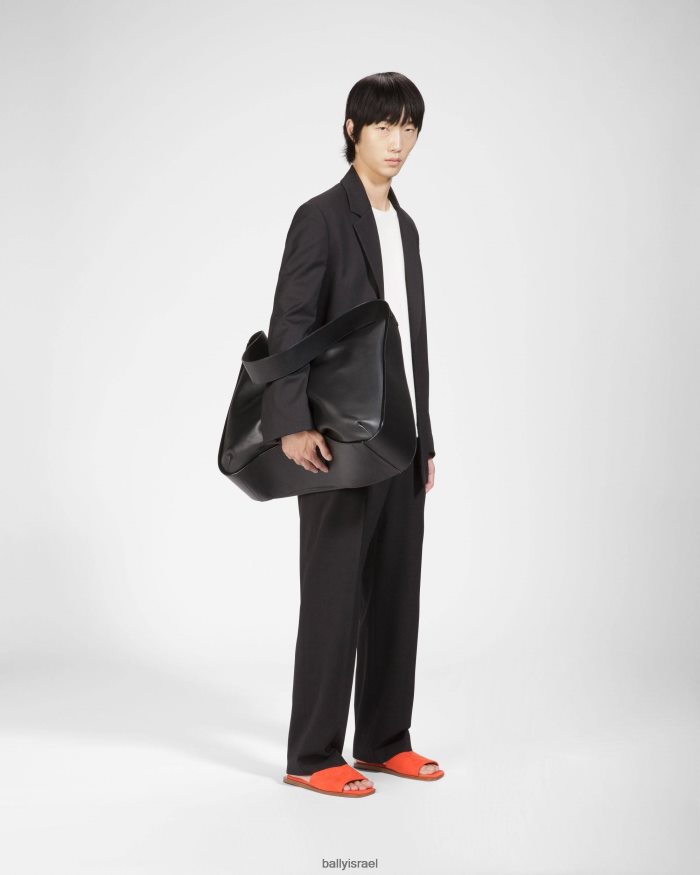 שָׁחוֹר Bally מעיל תערובת צמר גברים הַלבָּשָׁה AS12D965