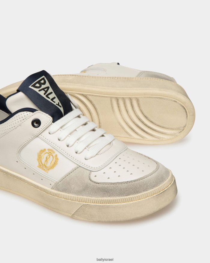 לבן Bally להעלות נעלי ספורט נשים הַנעָלָה AS12D96