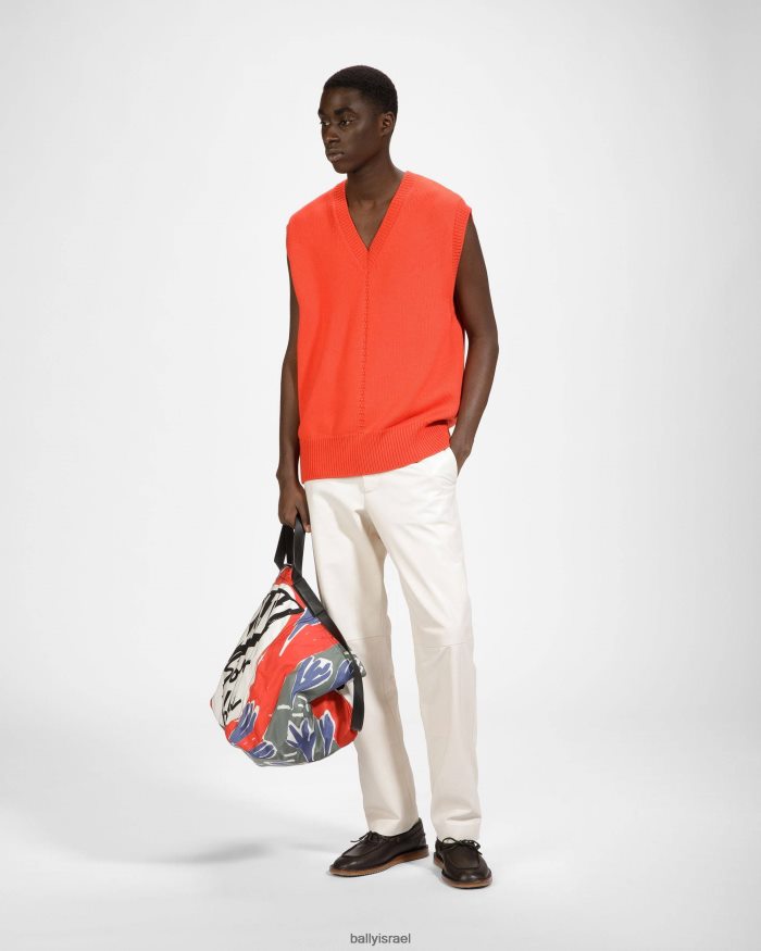 חום Bally מכנסי עור פוגר גברים הַנעָלָה AS12D971