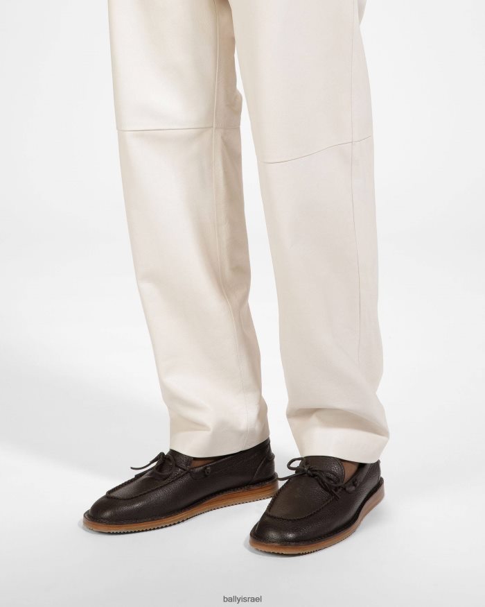 חום Bally מכנסי עור פוגר גברים הַנעָלָה AS12D971