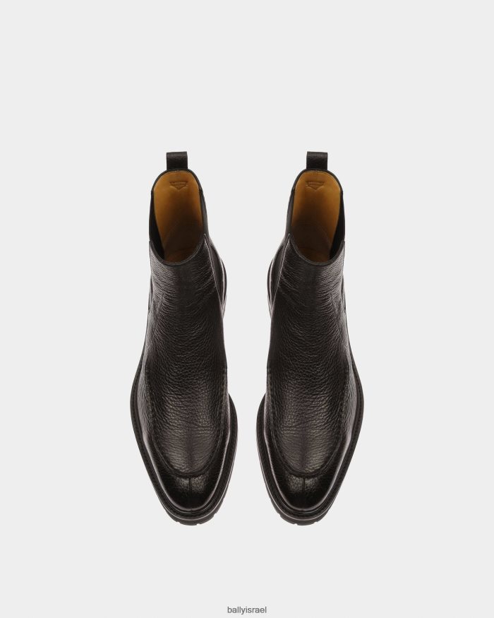 שָׁחוֹר Bally מגפונים מעור מירנו גברים הַנעָלָה AS12D973
