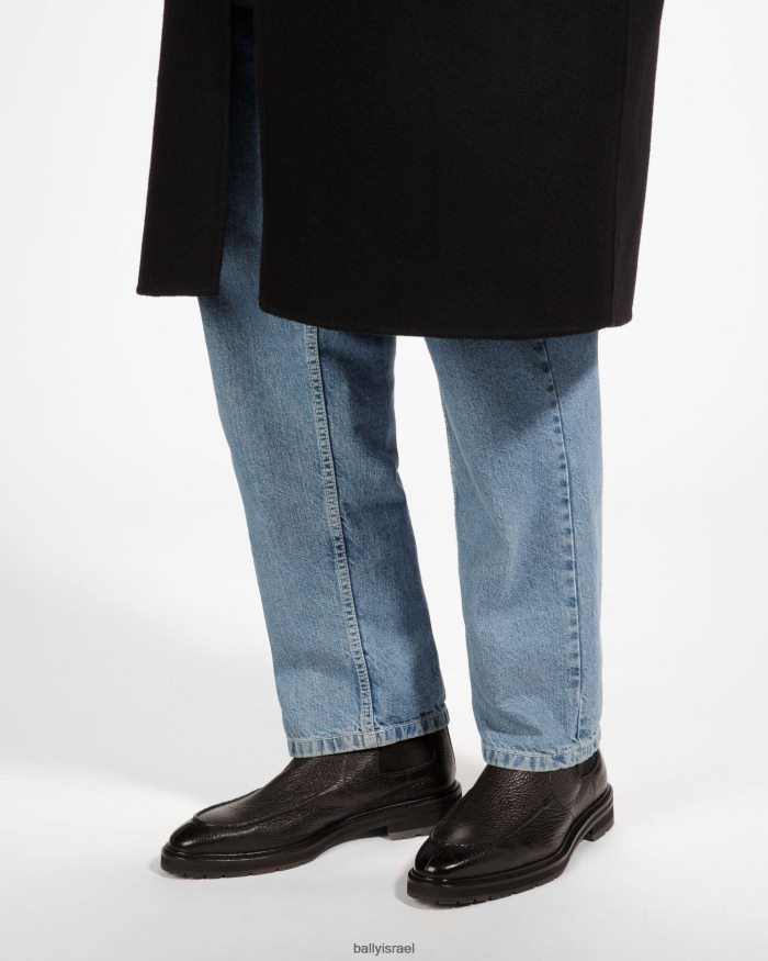 שָׁחוֹר Bally מגפונים מעור מירנו גברים הַנעָלָה AS12D973