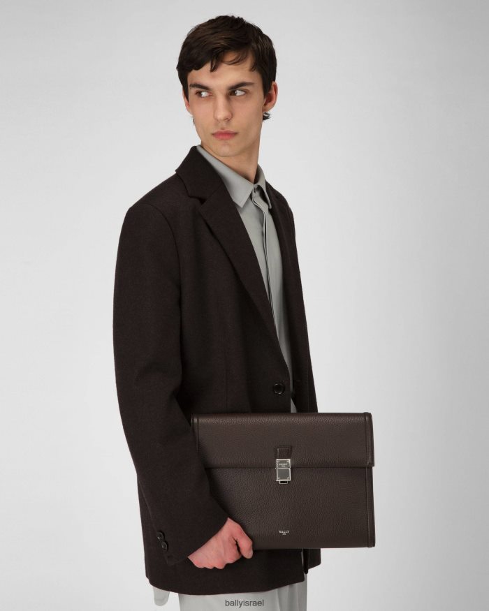 חום Bally תיק עור סוריה גברים אביזרים AS12D975