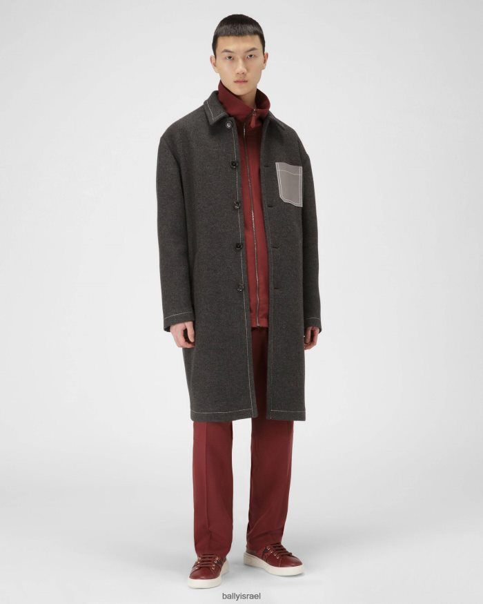 אָדוֹם Bally נעלי ספורט מעור מאטי גברים הַנעָלָה AS12D983