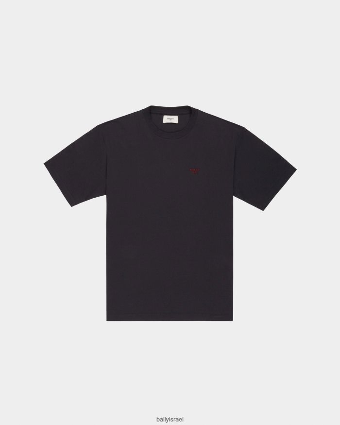 כְּחוֹל Bally חולצת טריקו מכותנה אורגנית גברים הַלבָּשָׁה AS12D985