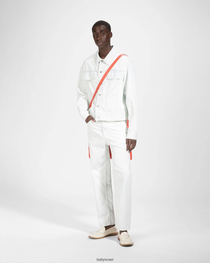 לבן Bally ז'קט ג'ינס גברים הַלבָּשָׁה AS12D987