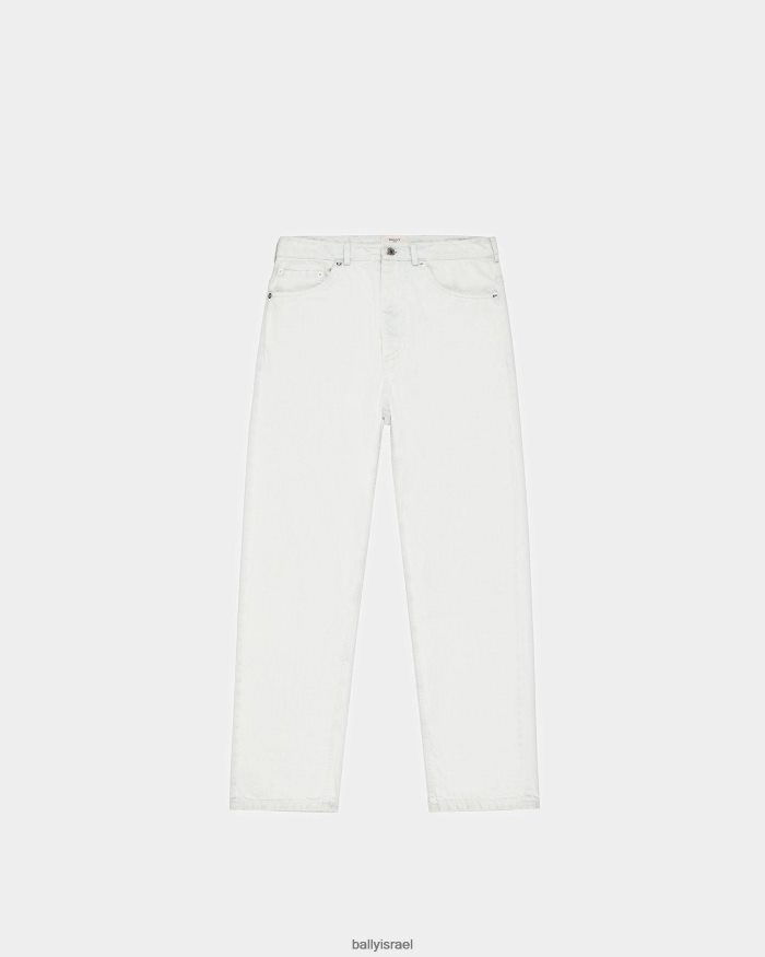 לבן Bally מכנסי ג'ינס גברים הַלבָּשָׁה AS12D988