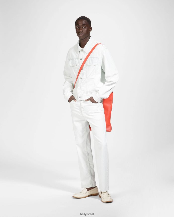 לבן Bally מכנסי ג'ינס גברים הַלבָּשָׁה AS12D988