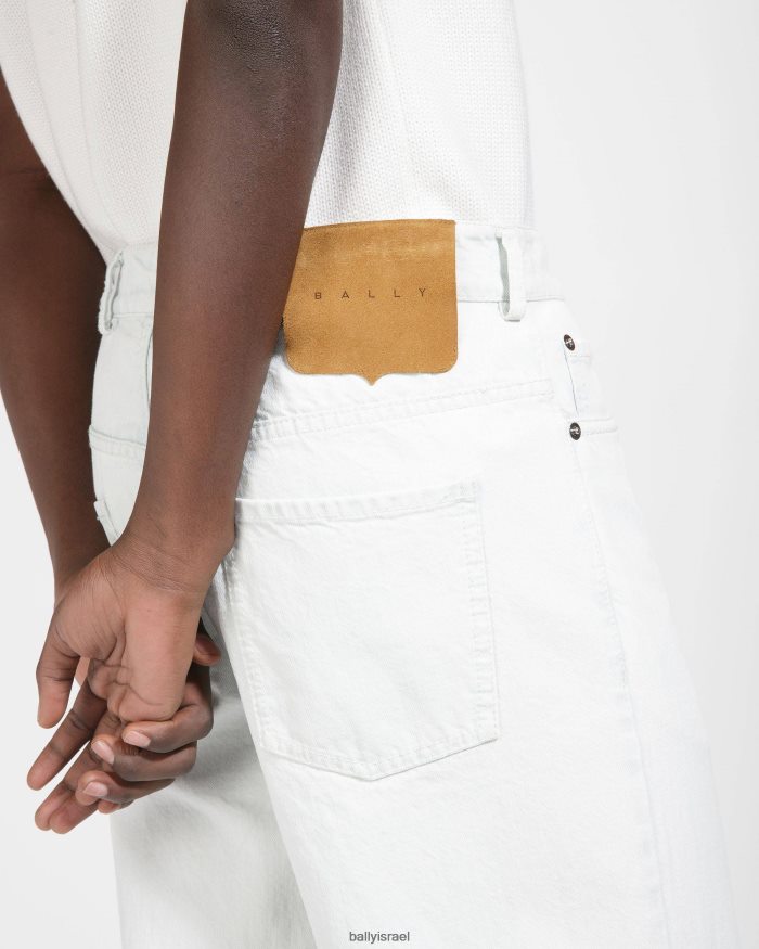 לבן Bally מכנסי ג'ינס גברים הַלבָּשָׁה AS12D988