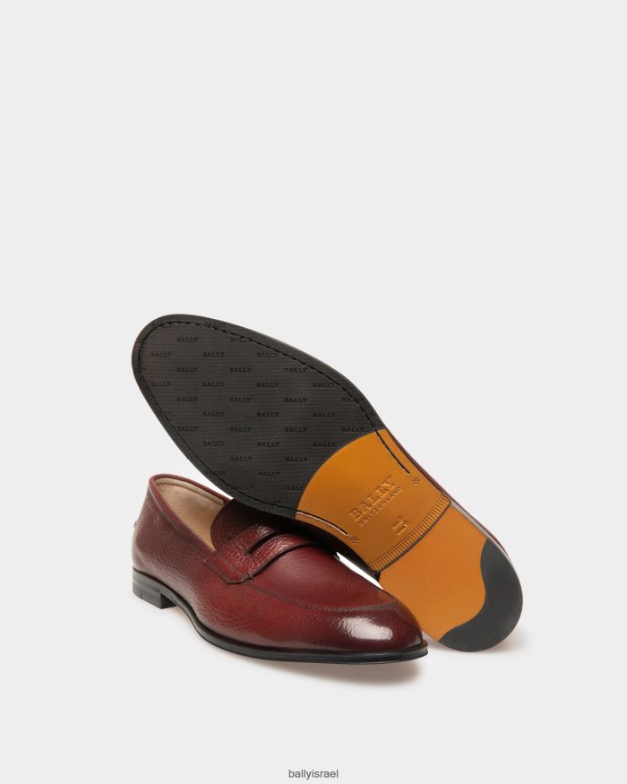 אָדוֹם Bally מכנסי עור רשת גברים הַנעָלָה AS12D994