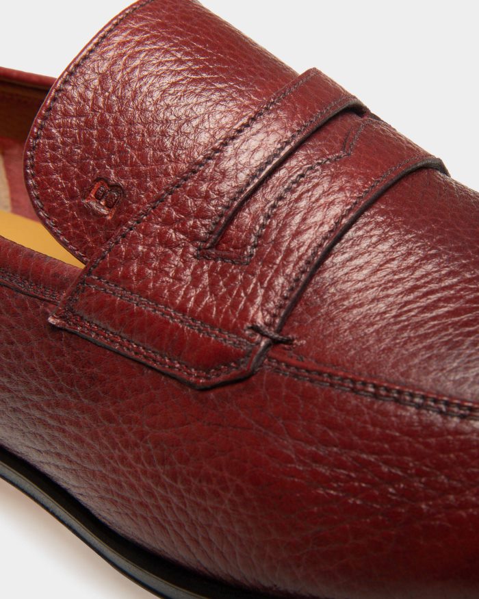 אָדוֹם Bally מכנסי עור רשת גברים הַנעָלָה AS12D994