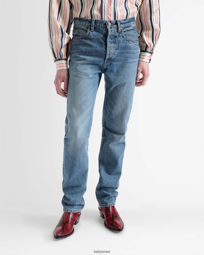 כְּחוֹל Bally ג'ינס מכנסיים מתרחבים גברים הַלבָּשָׁה AS12D997