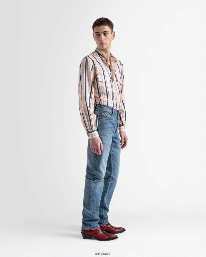 כְּחוֹל Bally ג'ינס מכנסיים מתרחבים גברים הַלבָּשָׁה AS12D997