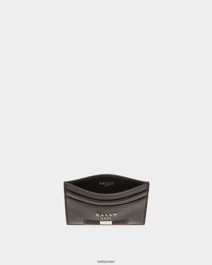 שָׁחוֹר Bally מחזיק כרטיס עור Bhar גברים אביזרים AS12D326