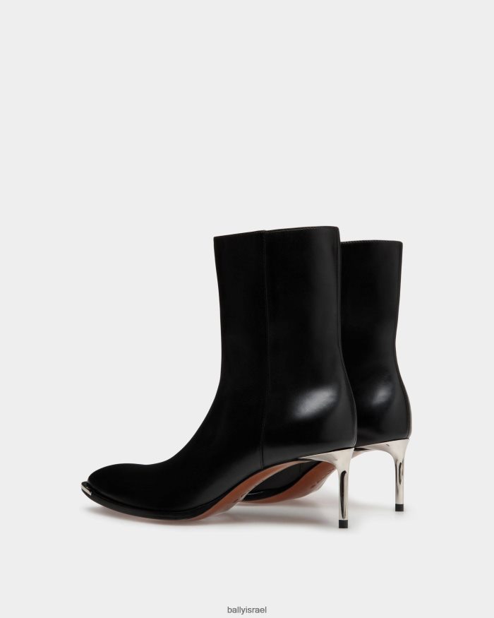 שָׁחוֹר Bally מגפי Hannika עור נשים הַנעָלָה AS12D593