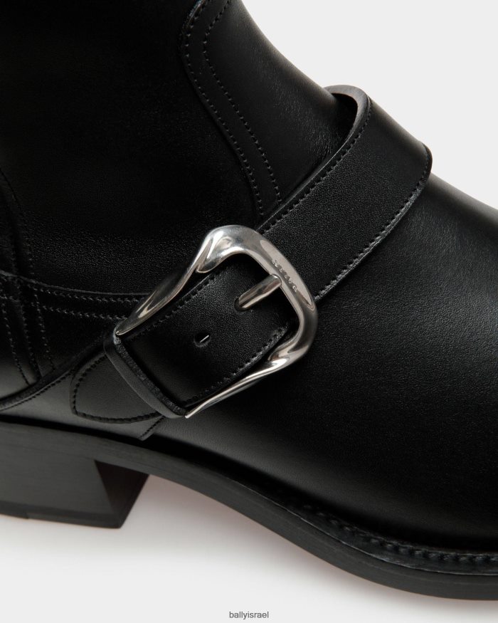 שָׁחוֹר Bally arley עור מגפיים ארוכים גברים הַנעָלָה AS12D1051