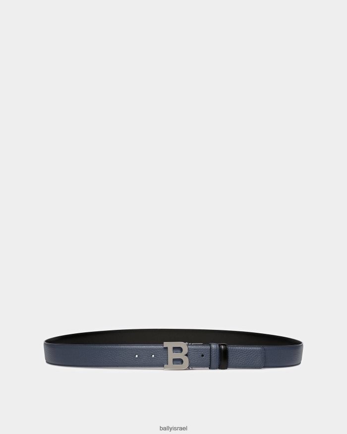 שָׁחוֹר Bally b חגורת עור אבזם גברים אביזרים AS12D969