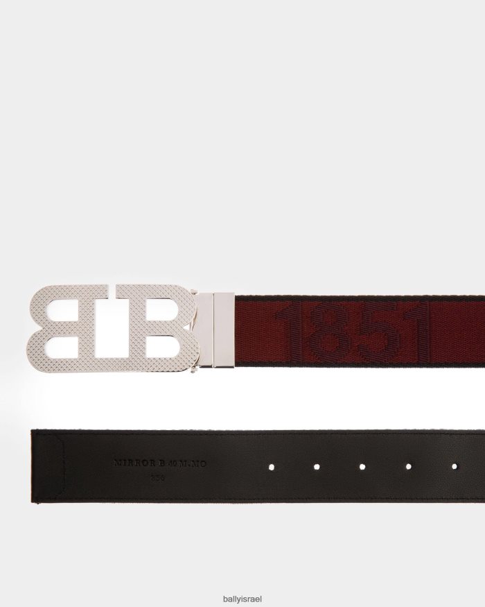 אָדוֹם Bally חגורה מבד b-mirror 40 מ