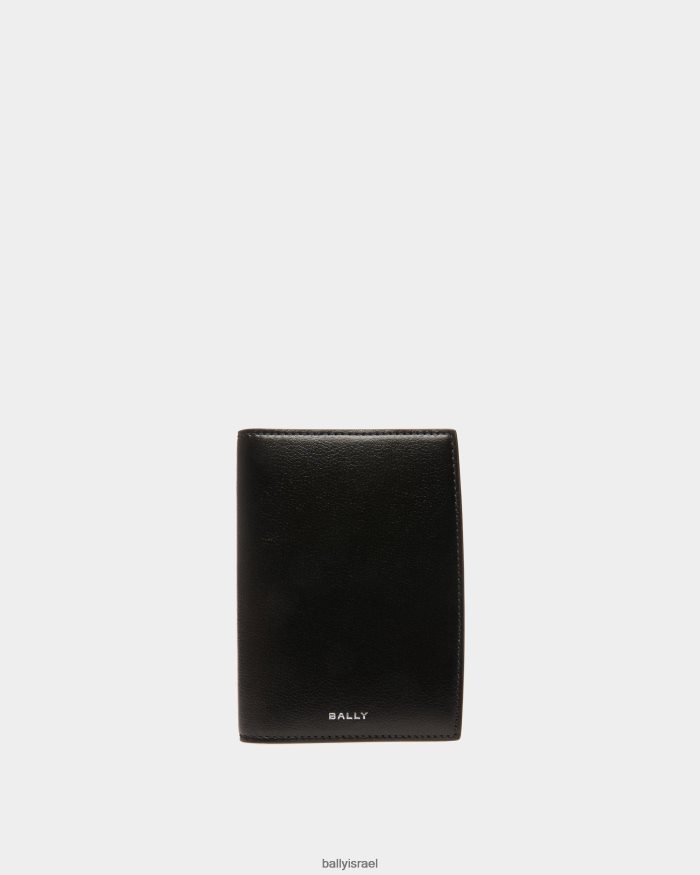 שָׁחוֹר Bally נרתיק עור לדרכון banque גברים אביזרים AS12D345