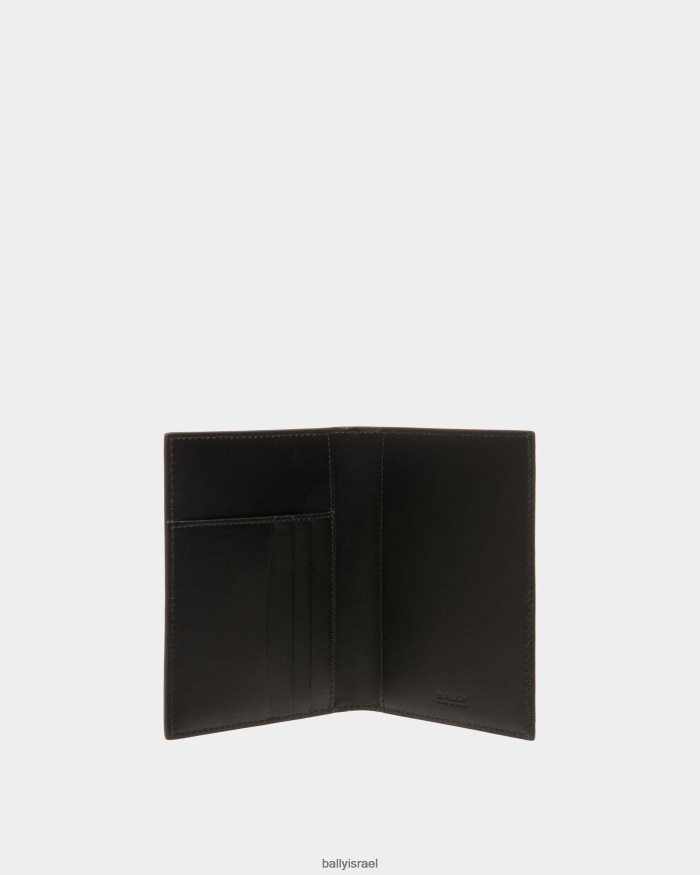 שָׁחוֹר Bally נרתיק עור לדרכון banque גברים אביזרים AS12D345