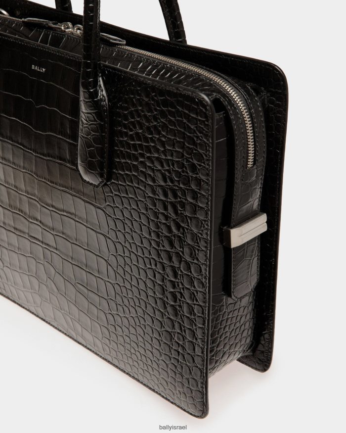 שָׁחוֹר Bally תיק עסקים banque עור גברים אביזרים AS12D794