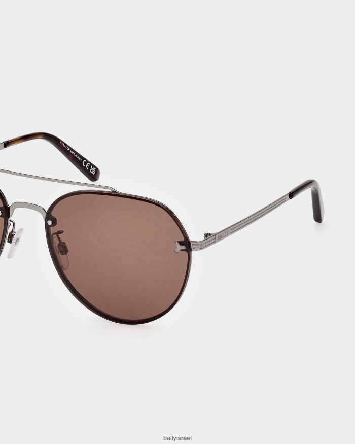 כסף Bally משקפי שמש של brad aviator גברים אביזרים AS12D431