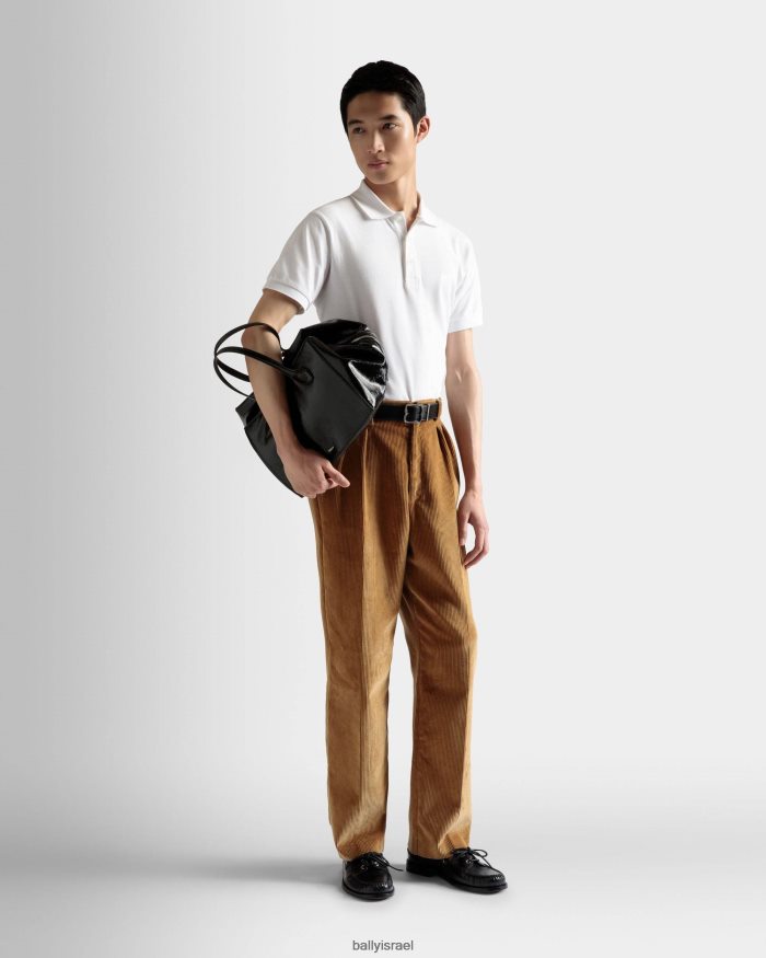 שָׁחוֹר Bally cal crossbody תיק עור גברים אביזרים AS12D1056