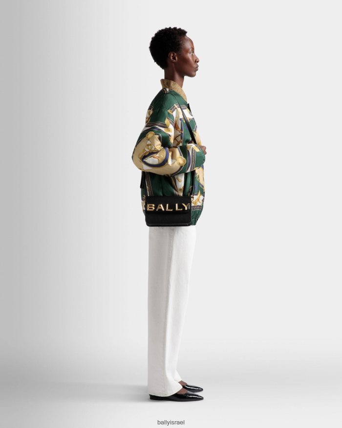 שָׁחוֹר Bally עור crossbody עם לוגו נשים אביזרים AS12D105