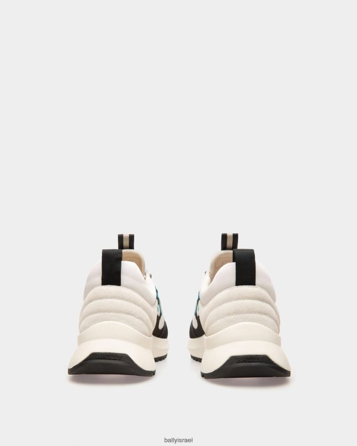 שָׁחוֹר Bally נעלי ספורט מבד damon ועור גברים הַנעָלָה AS12D977