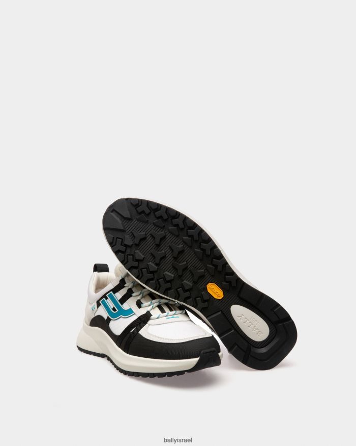 שָׁחוֹר Bally נעלי ספורט מבד damon ועור גברים הַנעָלָה AS12D977