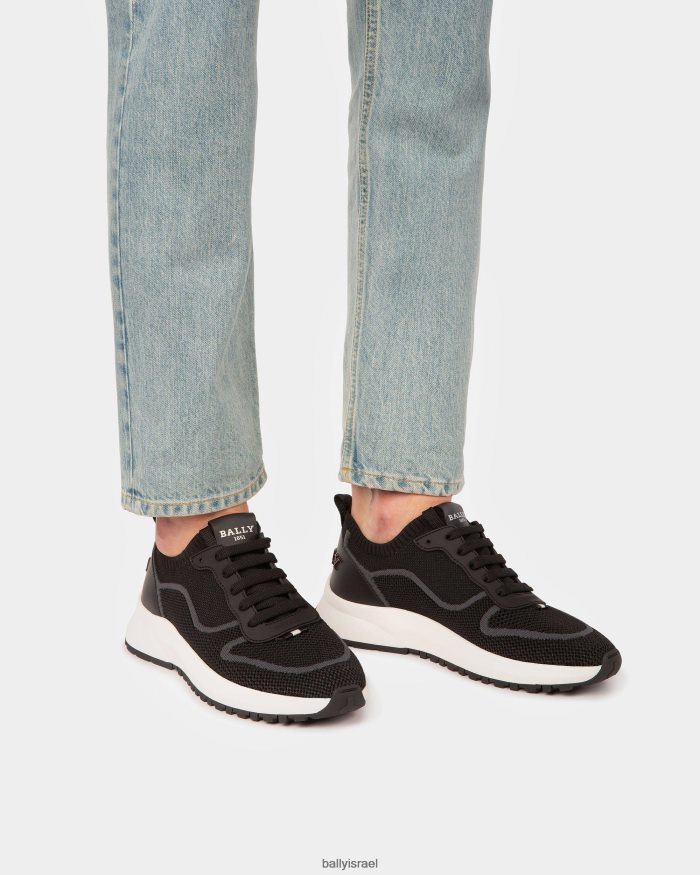 שָׁחוֹר Bally נעלי רשת davyn ועור גברים הַנעָלָה AS12D408