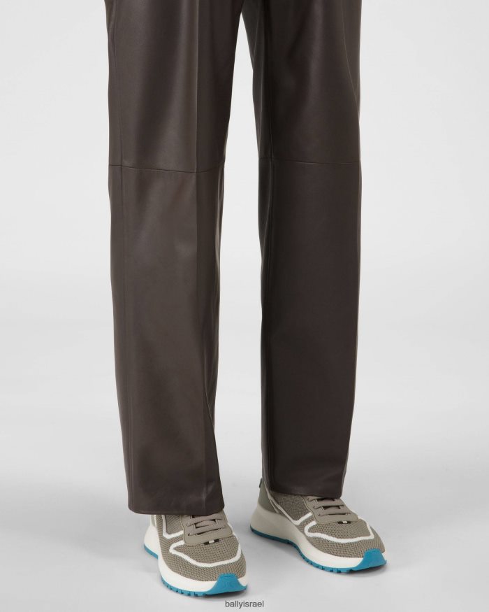 לבן Bally נעלי רשת davyn ועור גברים הַנעָלָה AS12D935