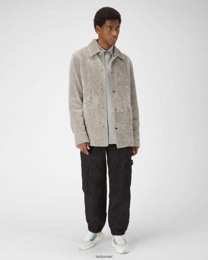 לבן Bally נעלי ספורט מעור ורשת demmy גברים הַנעָלָה AS12D986