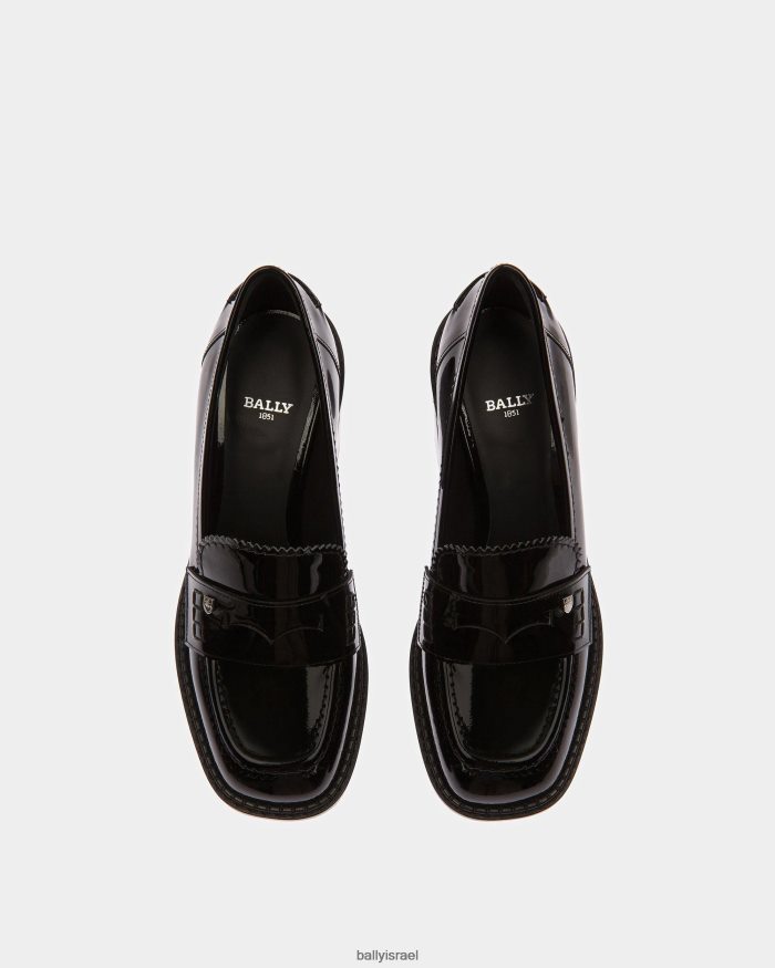 שָׁחוֹר Bally מוקסינים מעור elly נשים הַנעָלָה AS12D649