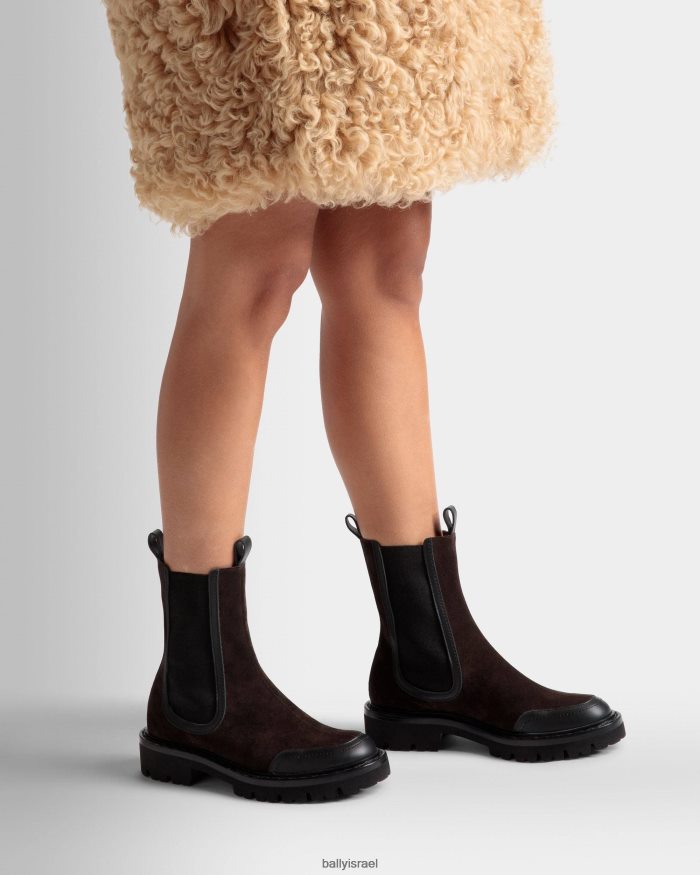 חום Bally מגפי enga עור נשים הַנעָלָה AS12D2