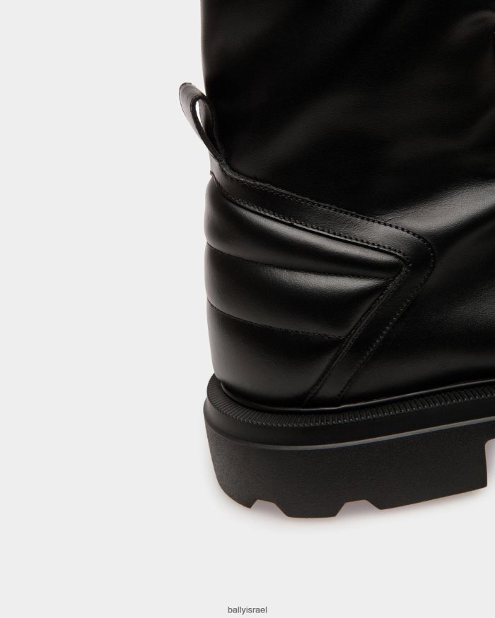 שָׁחוֹר Bally מגפי enga עור גברים הַנעָלָה AS12D458