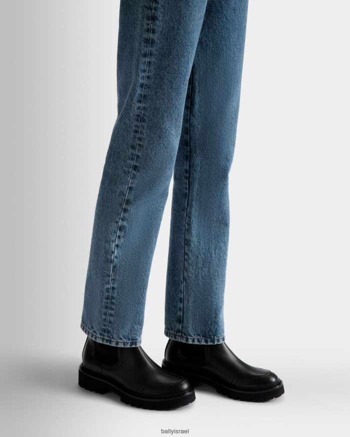 שָׁחוֹר Bally מגפי enga עור נשים הַנעָלָה AS12D8