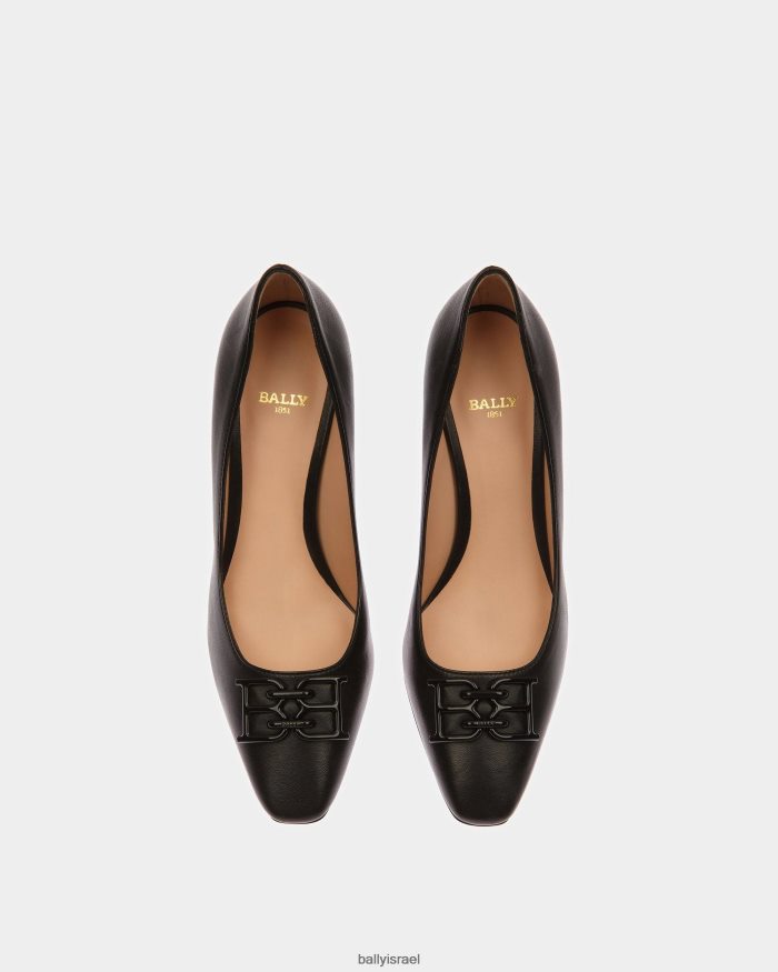 שָׁחוֹר Bally משאבות עור evanca נשים הַנעָלָה AS12D697