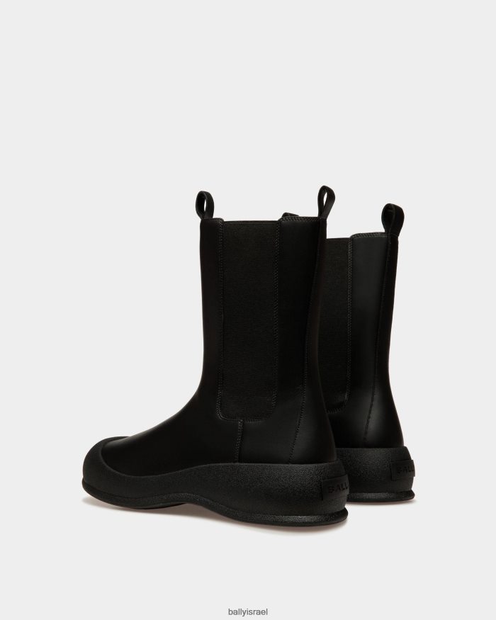 שָׁחוֹר Bally עור מגפי שלג frei גברים הַנעָלָה AS12D1041