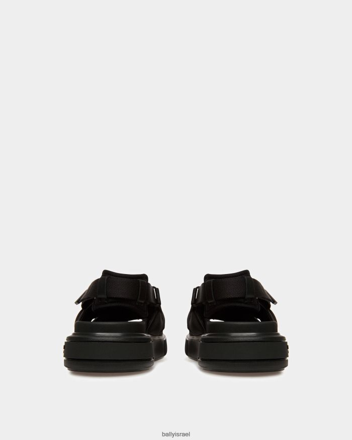 שָׁחוֹר Bally סנדלי עור וניילון של jodye נשים הַנעָלָה AS12D719