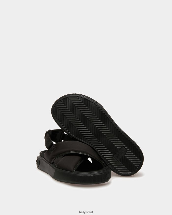 שָׁחוֹר Bally סנדלי עור וניילון של jodye נשים הַנעָלָה AS12D719