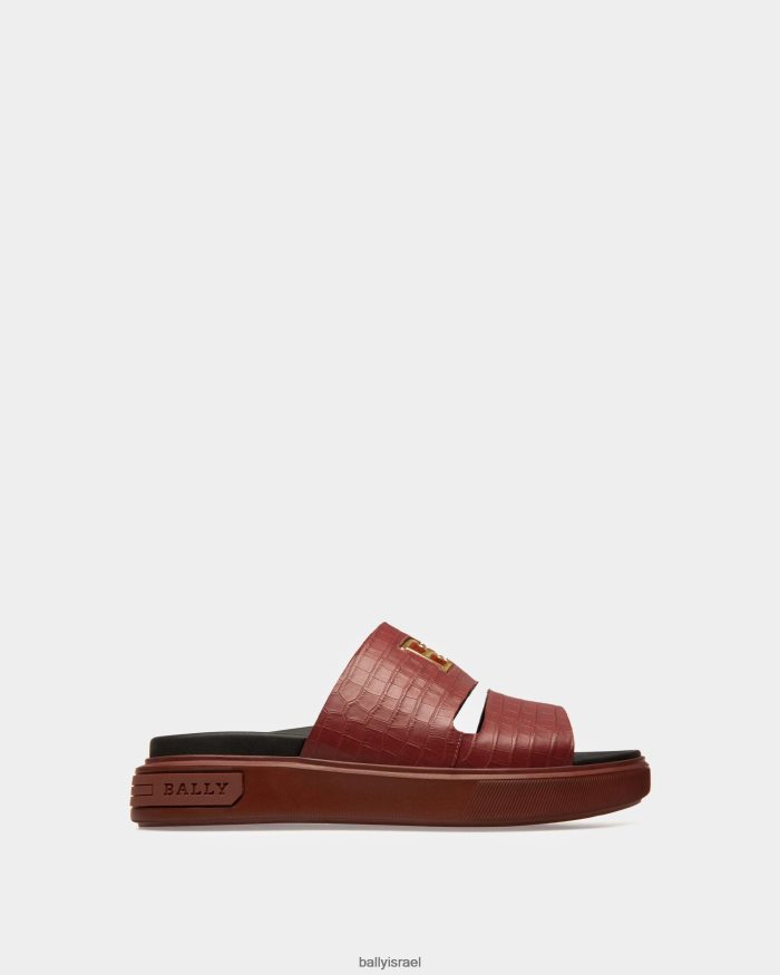 אָדוֹם Bally סנדלי עור jym גברים הַנעָלָה AS12D970