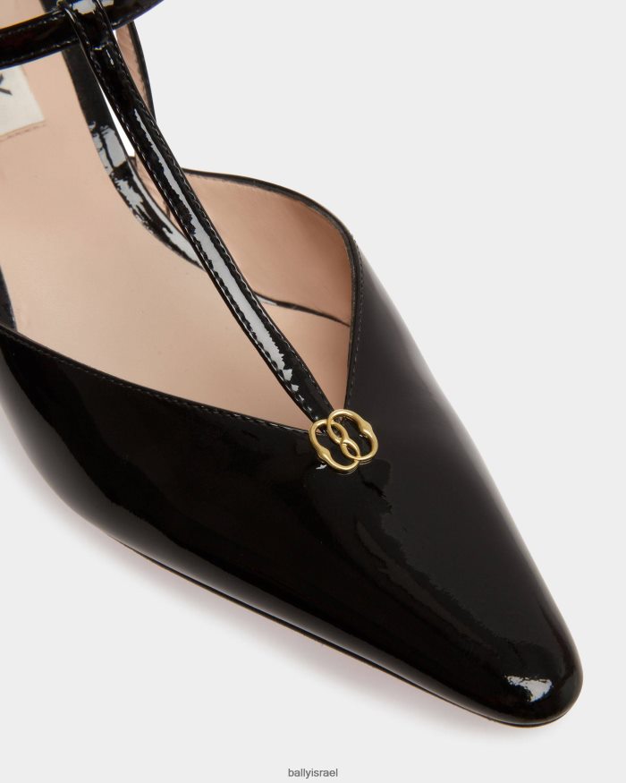 שָׁחוֹר Bally משאבת קלע katy ועור עצמות נשים הַנעָלָה AS12D584
