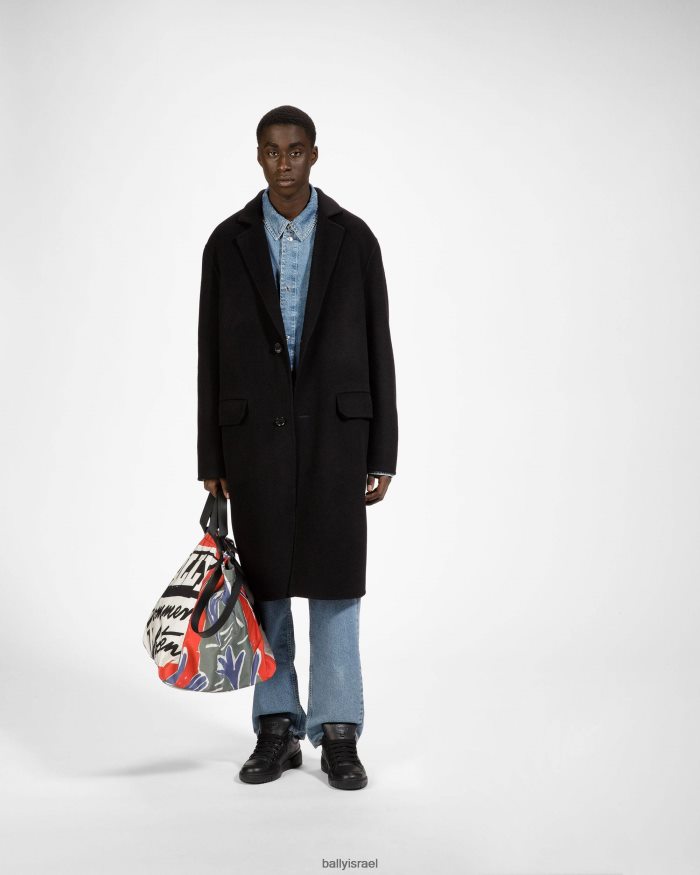 שָׁחוֹר Bally נעלי ספורט מעור kiro גברים הַנעָלָה AS12D945