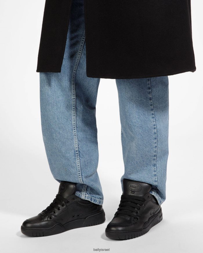 שָׁחוֹר Bally נעלי ספורט מעור kiro גברים הַנעָלָה AS12D945