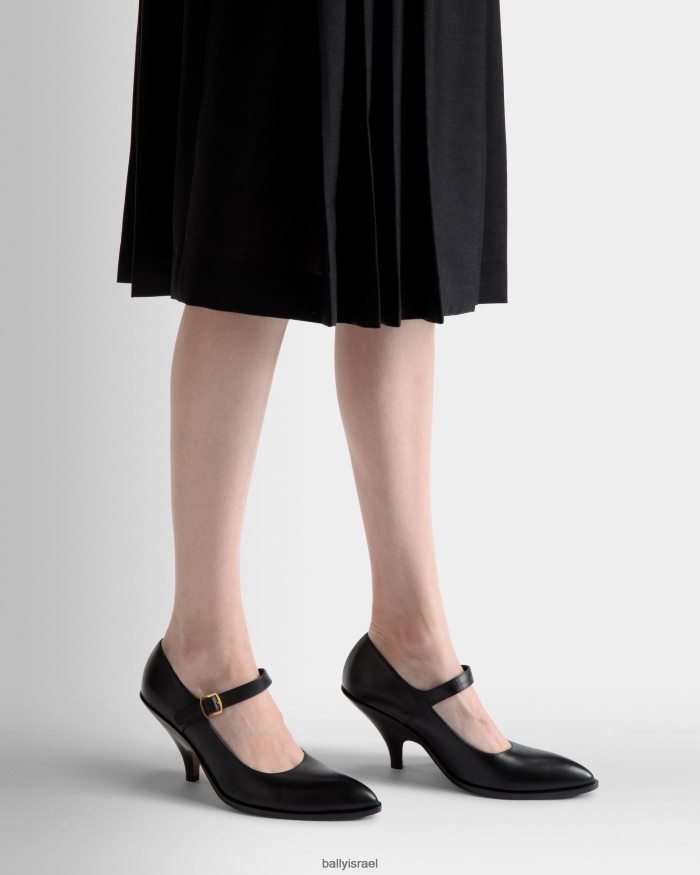 שָׁחוֹר Bally laredo משאבות עור נשים הַנעָלָה AS12D590